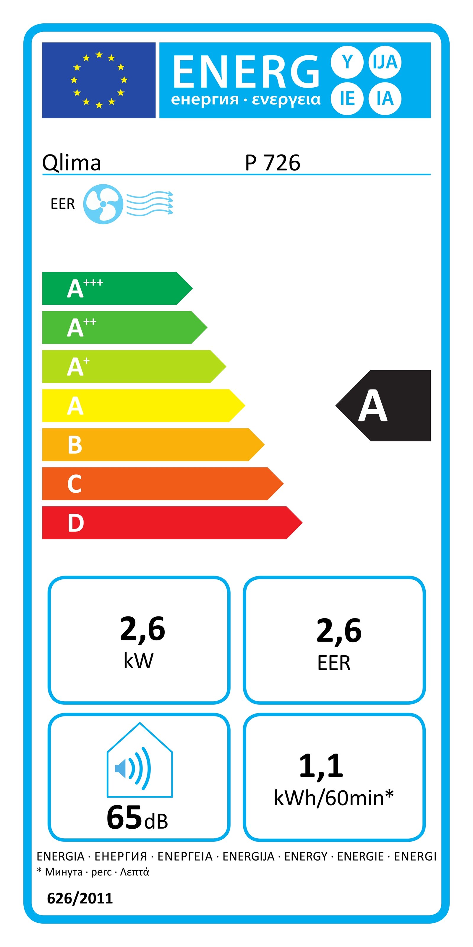 Climatiseur mobile réversible connecté QLIMA Ph7 2600/2400W 8892/8208BTU – Image 10